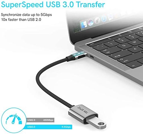 Tek Styz USB-C USB 3.0 Adapter Működik az LG Stylo 5+ OTG Típus-C/PD Férfi USB 3.0 Női Converter. (5Gbps)