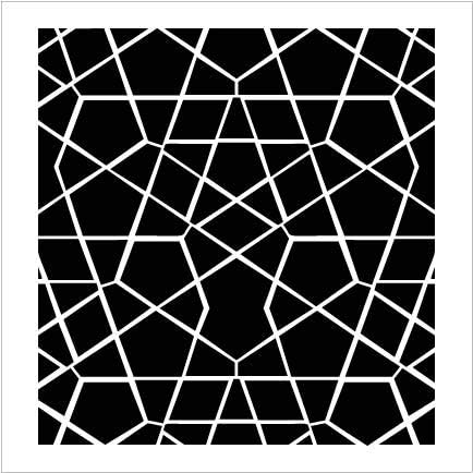 StudioR12 Vegyes Média Stencil Labirintus Pentagon Minta | DIY-Kártya -, Hogy Ravaszkodó Golyó Lap | Select Size (6 x 6)