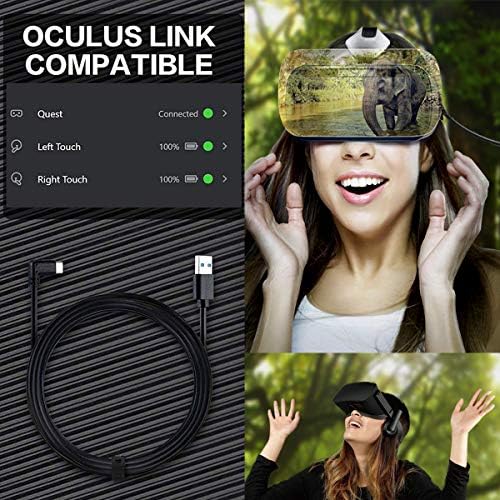 USB-C Típusú Kábel 16ft(5m) Oculus Quest Link, Nagy Sebességű adatátviteli Gyors Töltő Kábel Kompatibilis a Quest Játék PC-n