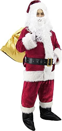 Ruimeier Santa Clacus Jelmez, a Férfiak a Felnőttek 10db Deluxe Mikulás ruhát Karácsonyra