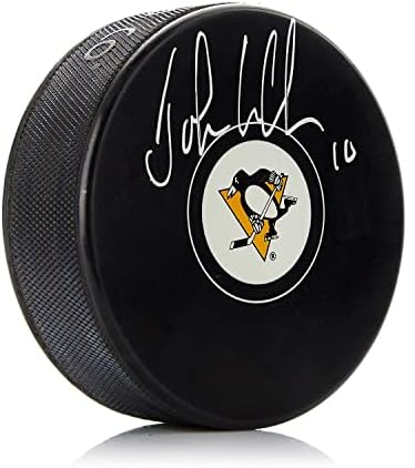 John LeClair Pittsburgh Penguins Dedikált Jégkorong - Dedikált NHL Korong