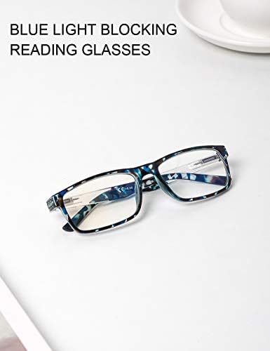 LANLANG 3-Pack Kék Fény Blokkoló Olvasó Szemüveg a Férfiak a Nők Anti-Kék fény számítógépes szemüveg Anti Terhelését L-L008-C1