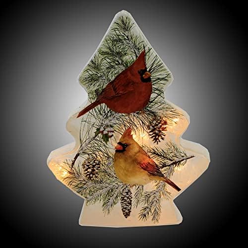 Stony Creek Karácsonyi Bíborosok Előre Világít Jar, 5.5, Üveg, Madarak Világítás Beltéri Téli, Szezonális Ünnep Világítás,