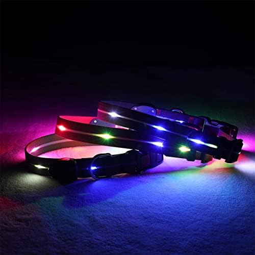 LED Nyakörv,USB Újratölthető Villogó Fény Biztonsági Világító Nyakörv Pet Este Séta,Vízálló,Gyorsan Kiadás