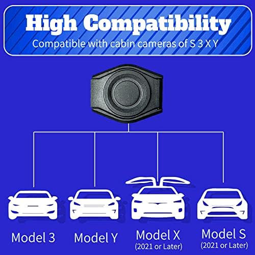 Yeapop 3Pcs Webkamera Kiterjed Kompatibilis a Tesla Model 3-Y X S Autó Belső Kabin Kamera, Előlapi Kamera Blokkoló Védő,