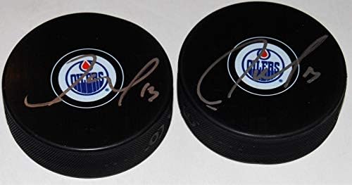 JASON HELYŐRSÉG aláírt (EDMONTON OILERS) Szuvenír aláírt Korongot W/COA - Dedikált NHL Korong