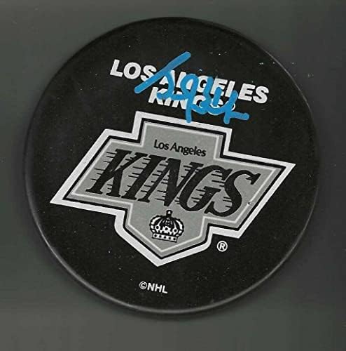 Grant Fuhr Aláírt Los Angeles Kings Szuvenír Korong Aláírt A Blue - Dedikált NHL Korong