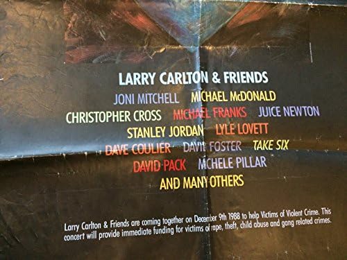Larry Carlton & Friends eredeti koncert plakát, 1988, Joni Mitchell, Michael McDonald ' s